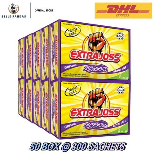 EXTRA JOSS 50 BOX (300 Sachets) Grape Flavour Sugar Free Energy Drink Powder - 第 1/5 張圖片