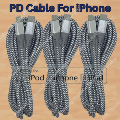 PD USB Type C Fast Charger Cable Cord USB C For iPhone 14 13 12 11 Pro Max X XS