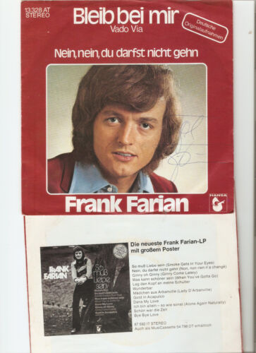 Frank  Farian - Bleib bei mir , Single-Vinylplatte,sehrgut, Original Signiert, - Bild 1 von 1