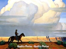 Forgotten Man 8.5x11" Photo Print Maynard Dixon Lone Cowboy Rider Western Art 