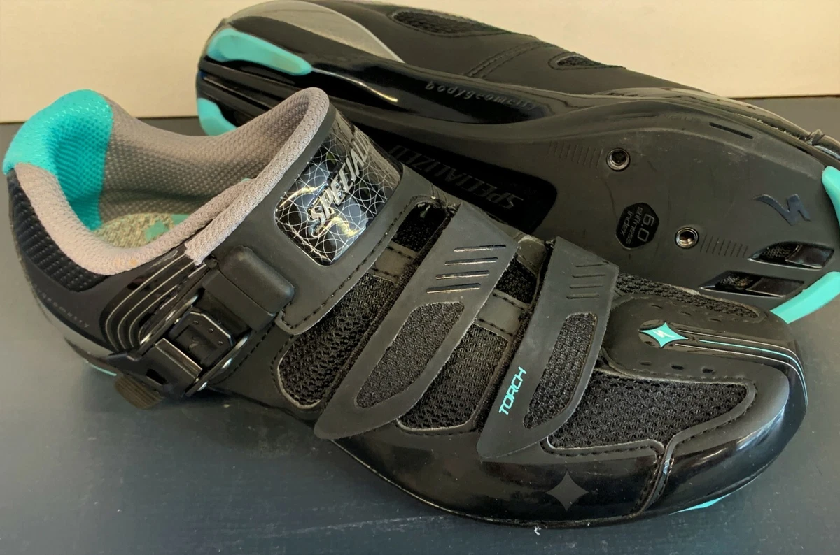 NEW Specialized TORCH ROAD Women s Cycling Shoes Black Teal Size