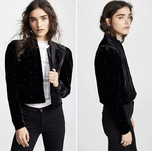 Ulla Johnson Women's Orli Polkadot Velvet Embroidered Blazer Jacket Coat XS 2 - Picture 3 of 21