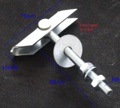 M8 Kippdübel Hohl Raum Wand Dübel Gipskartonplatte etc. Extrem stabil 2mm!