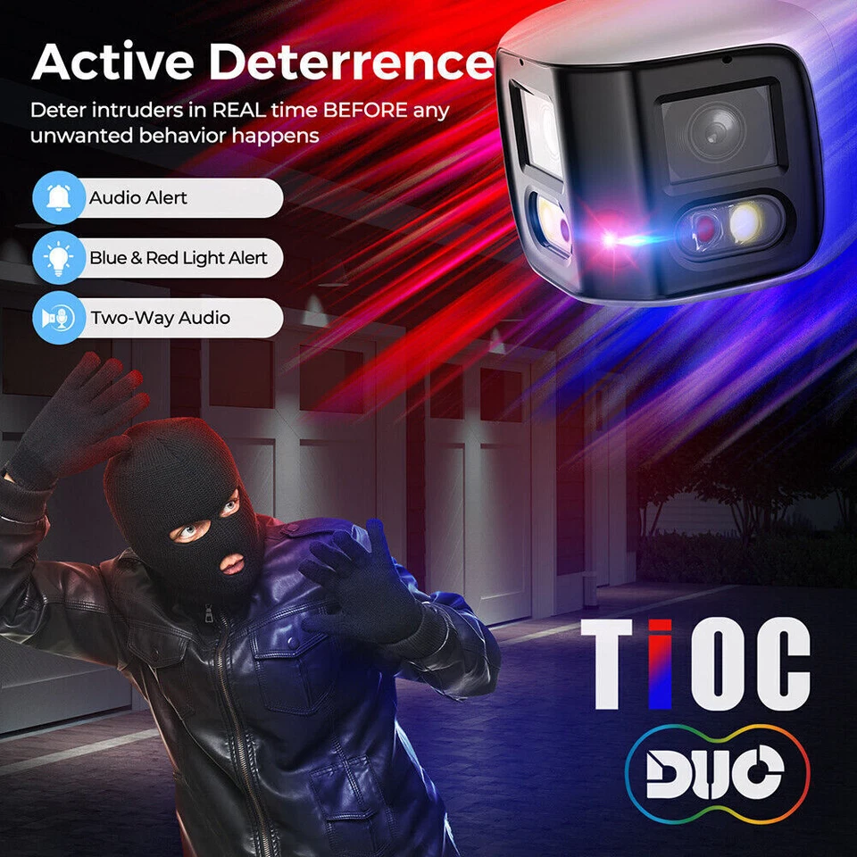 Dahua 8mp 180° Panoramic IP Camera IPC-PFW3849S-A180-AS-PV Sound Light Alarm - Image 4 of 4