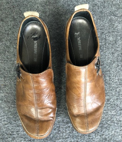 Romika Women's Loafers Brown Leather casual Shoes Size EU 38 US 7-7.5 - Picture 3 of 8