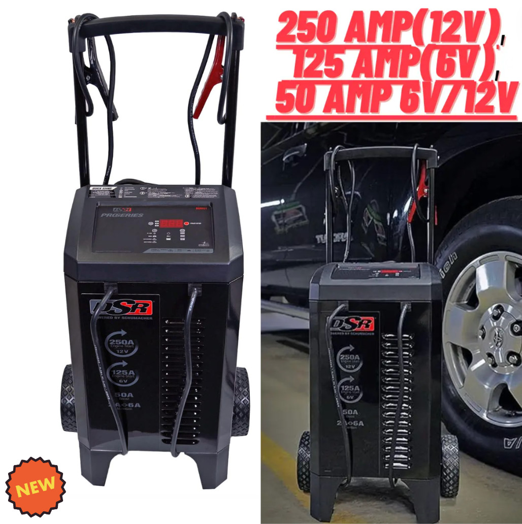 250 Amp Fully Automatic Car Battery Charger Jump Starter Maintainer Auto Shop