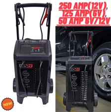 250 Amp Fully Automatic Car Battery Charger Jump Starter Maintainer Auto Shop