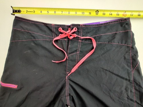 Under Armour Men's 32x11" Black with Pink Stitch Swim Board Shorts - Picture 9 of 11