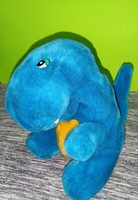BLUE BRACHIOSAURUS DINOSAUR HAND PUPPET  Gibson Greetings 1997 Rare Vintage