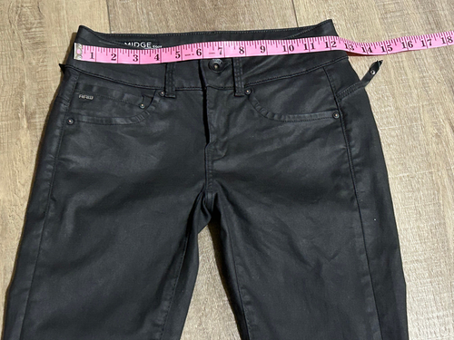 G-STAR RAW Midge Cody Mid Skinny schwarz beschichtete Jeans Größe 23 ~ gebraucht, in einwandfreiem Zustand - Bild 10 von 11