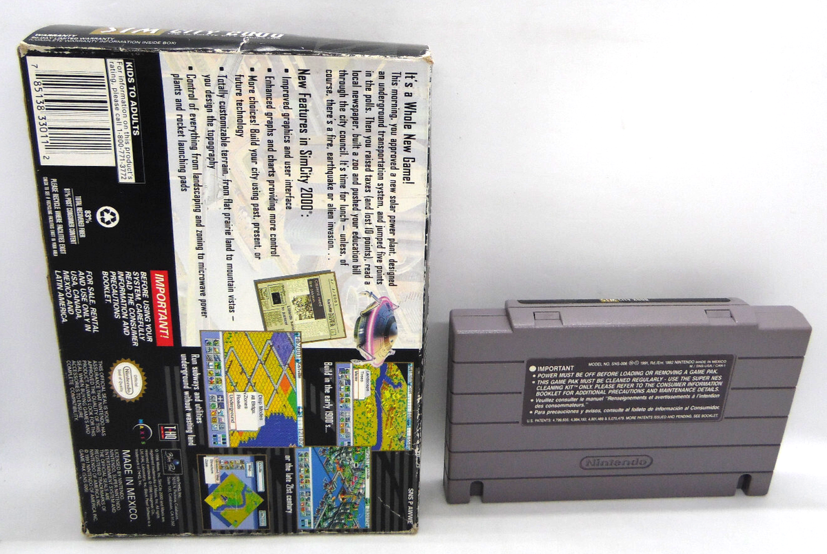 Buy SimCity 2000 (Super Nintendo Entertainment System, 1995
