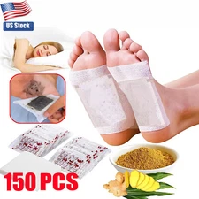 150PCS Detox Foot Patches Pads Toxins Body Feet Slimming Deep Cleansing Herbal