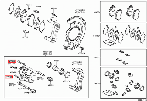 Genuine Pruis ZVW55 ZVW51 ZVW50 RAV4 ACA30 Front Disc Brake Caliper Bolt x2 - Picture 5 of 20