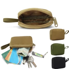 Tactical Mini Keychain Bag Molle Waist Pouch for Earphone Card Coin Wallet Bag