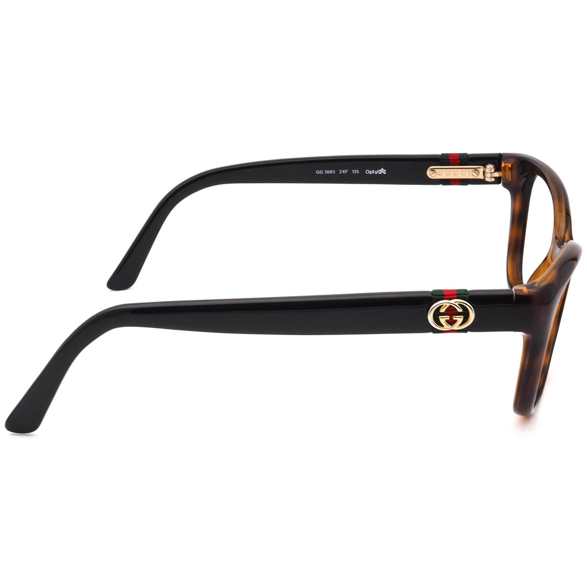 Gucci Eyeglasses GG 3683 2XF Havana/Black Semi Butterfly