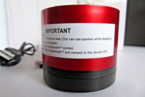 Bluetooth Wireless Speaker (Red) *VIDEO* Mini Portable USB Rechargeable Music PL - Picture 8 of 13