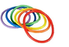 MULTI-COLOR SWIMMING POOL DIVE N' GRAB DIVING RINGS, 6 PK.