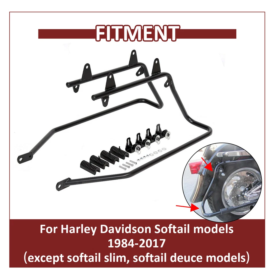 Alforjas duras y soportes de conversión para Harley Softail Heritage Foto 3 de 4