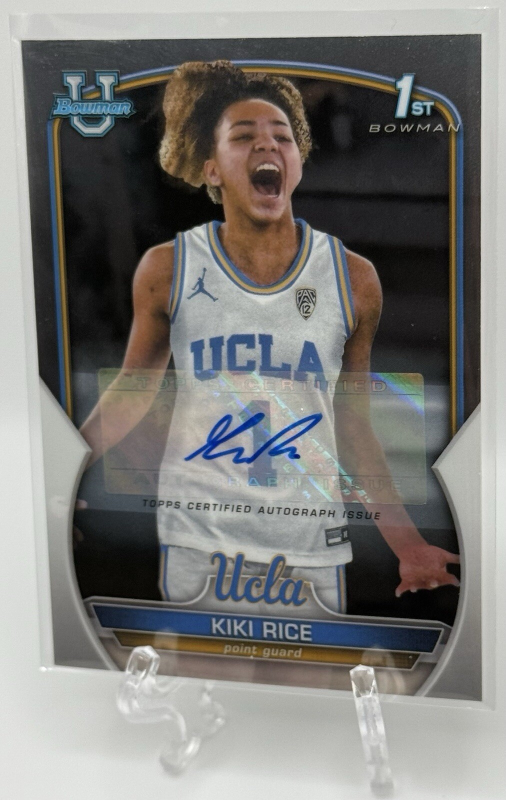 Kiki Rice 2022-23 Bowman University Chrome U #24 1st Bowman Auto Autograph! UCLA