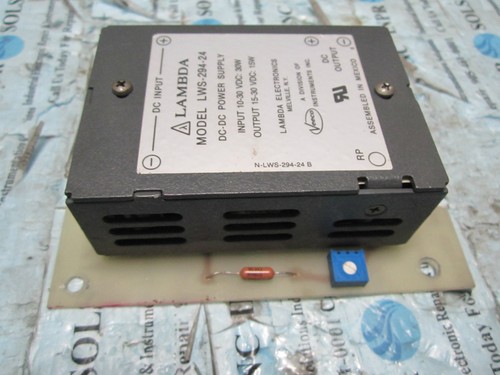 Lambda LWS-294-24 DC-DC Power Supply Input 10-30VDC 30W Output 15-30VDC *Tested* - Picture 2 of 5
