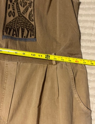 Nina Piccalino Jumper Set Sz 14 Khaki Denim Jacket and Sleeveless Romper Vintage - Picture 10 of 13