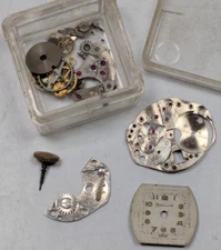 Wadsworth Watch Watchmaker Swiss 7 Jewel FHF 60 -  MOVEMENT PARTS LOT