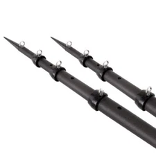 Tigress 15' XD 3K Carbon Fiber Telescoping Outrigger Poles - Matte Black/ Black