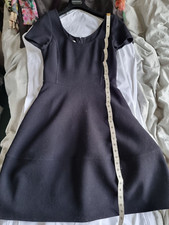 Oscar de la Renta navy wool bubble dress Size UK10 US 6