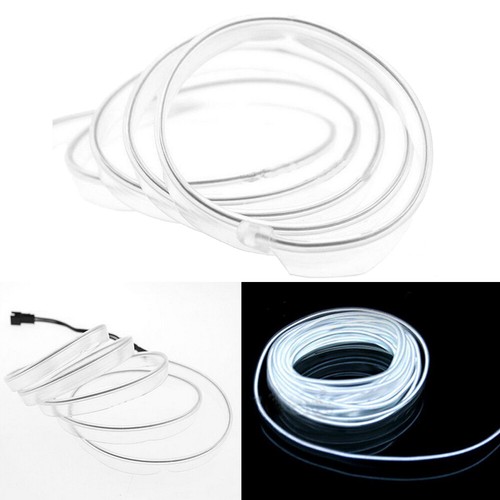 Car Interior Atmosphere Wire Strip Light White LED Decor Lamp Auto Accessories - Foto 8 di 14
