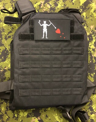 Grande 12.7cm X 7.6cm Barbanera Bandiera Pirata Toppa (Nero) Gancio Sticky Back - Foto 8