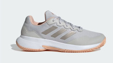 IH2969 Adidas Gamecourt 2.0 Tenis Gris One Cyber Metallic Polvo Coral Para Mujer