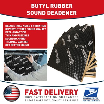 Butyl Sound Deadening Proofing Mat 2.1Sqm Car Van Audio Panel Vibration Damping