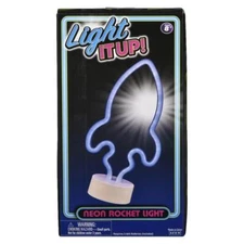 RI One Neon Rocket Ship Light 12in