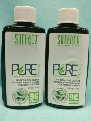 Set /2 Surface Pure HY-DEMI GEL HAIR COLOR Dye Demi Permanent 9C COPPER 2 oz NEW