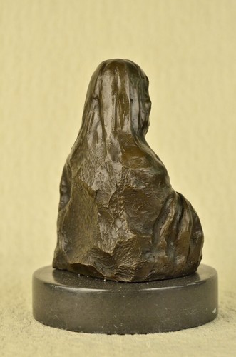 Retrato de la Mona Lisa busto clásico 100% bronce liso estatua - Imagen 4 de 8