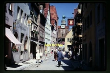 Coca Cola Chef Sign in Rothenburg, Germany in 1972, Original Slide aa 4-20b