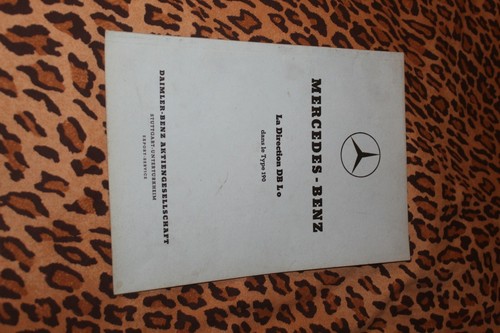 (210A) Documentation MERCEDES-BENZ La direction DB Lo dans le type 190 - Picture 1 of 2