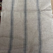 Designer Fabric Ian Mankin Forfar Stripe 30cm L X 180cm L Linen