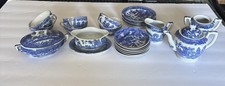 Blue Willow Childs Vintage Dishes Serving Set 24 Pieces , Japan, Casserole