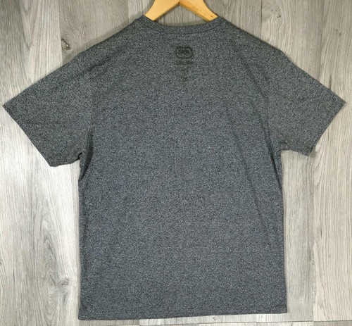 T-shirt Ecko Unltd grigia scollo a V nera logo rinoceronte streetwear (MED) maglietta grafica #5 - Foto 4 di 4