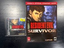Resident Evil Survivor - PlayStation PS1 - Authentic, Works Cib & Strategy Guide