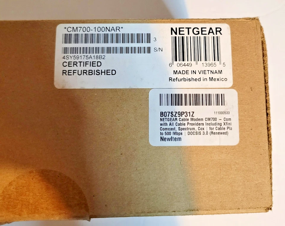 NETGEAR CM700 DOCSIS 3.0 High Speed Cable Modem, Up To 1.4 GBPS Tested - Image 4 of 4