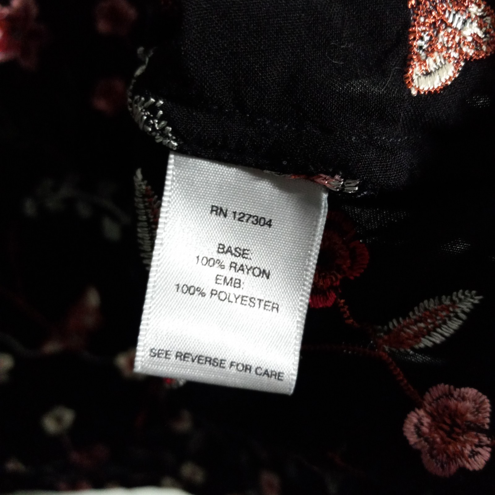 John Mark Top Blouse size Medium Embroidered Flor… - image 8