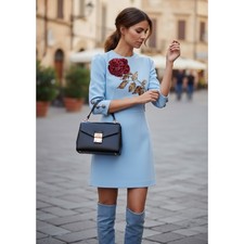 Dolce And Gabbana Blue Short Night Out Dress Size 44 IT  M US  $6200