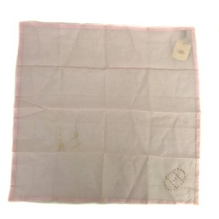 EGA HERMES H Logo Cotton 100% Handkerchief Pink/6CG1428