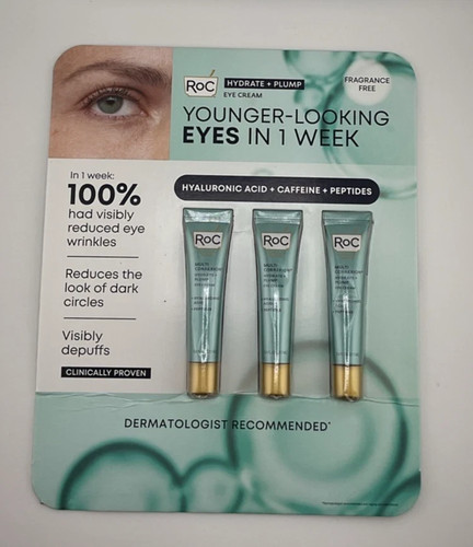 RoC Hydrate and Plump Eye Cream 0.6 oz 3-pack SEALED