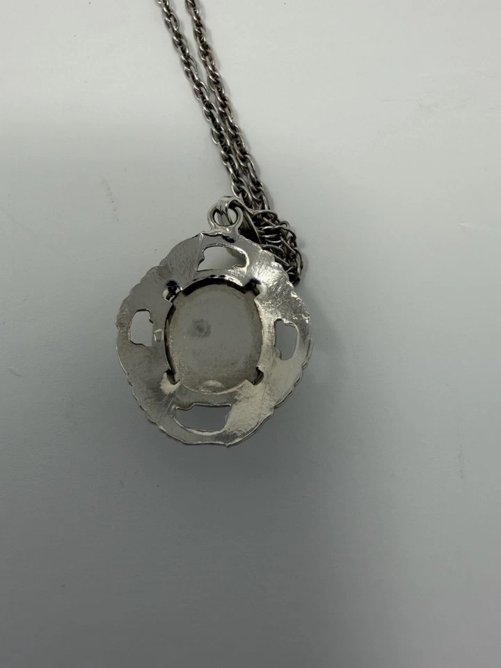 Ellensburg蓝色玛瑙吊坠银色项链 — 第 4/4 张图片