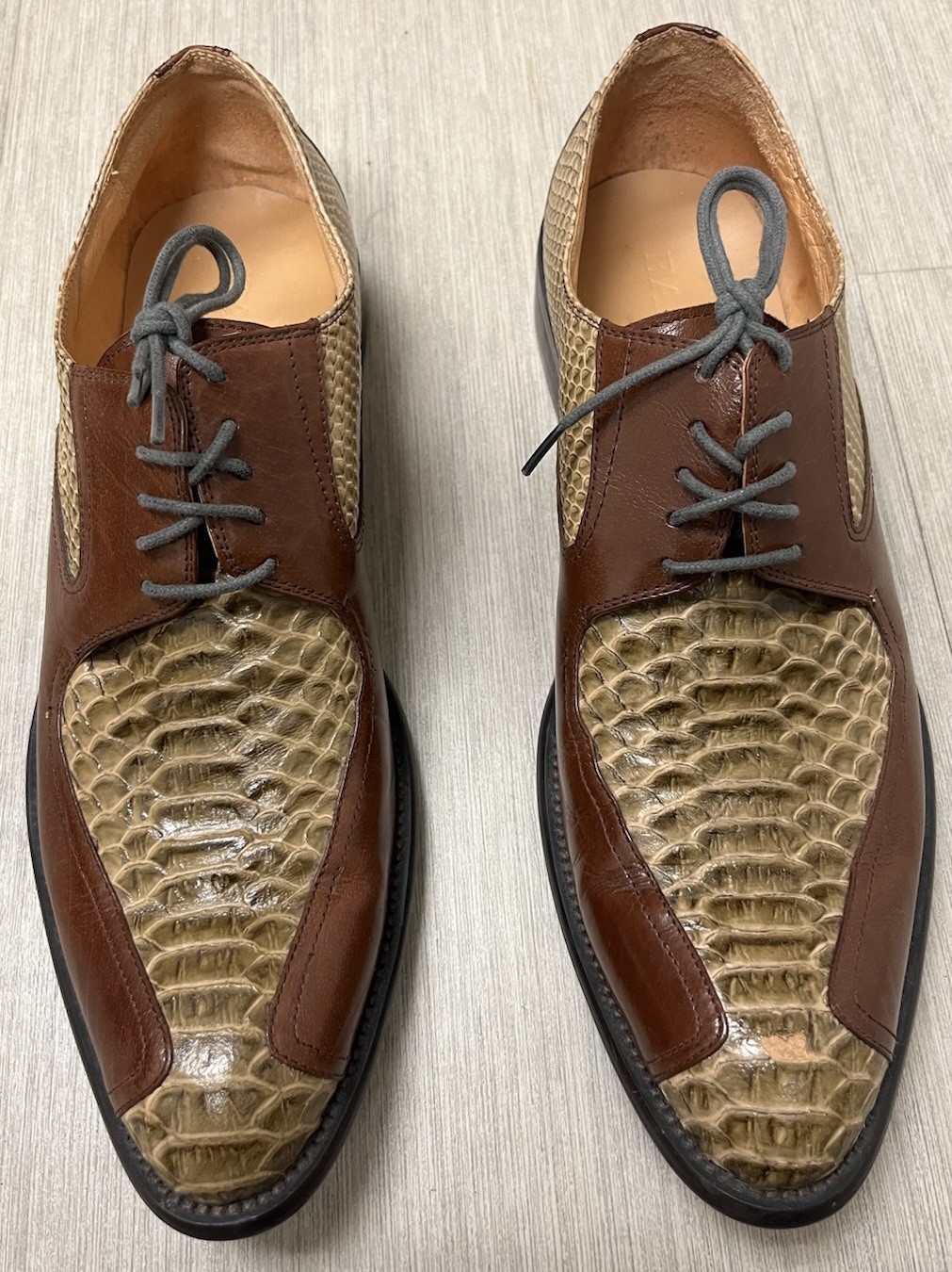 Authentic Python Snake Leather Men’s Oxford Dress… - image 3