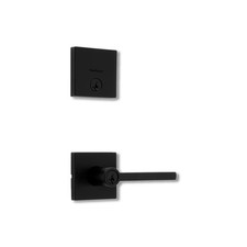 KWIKSET Lever Deadbolt Combo Matte Black Zinc Halifax 99910-068