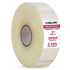 Paclord 3" x 1000 Yards Clear Packing Tape for Sealing Machines, 2.0 Mil Thic...